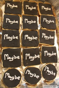 Sugar cookies I made for my sister Chapbook ``Maybe`` Launch Party